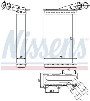 Радіатор опалювача салону NISSENS 71146