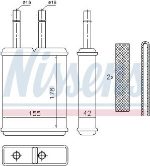 Радіатор опалювача салону NISSENS 71957