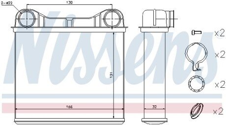 Радіатор пічки NISSENS 72049