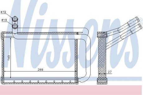 Радіатор пічки NISSENS 77636
