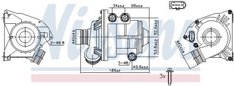 Насос охолоджувальної рідини, охолодження двигуна NISSENS 831087