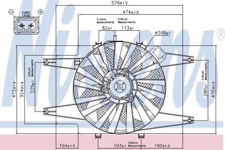 Вентилятор радіатора NISSENS 85103
