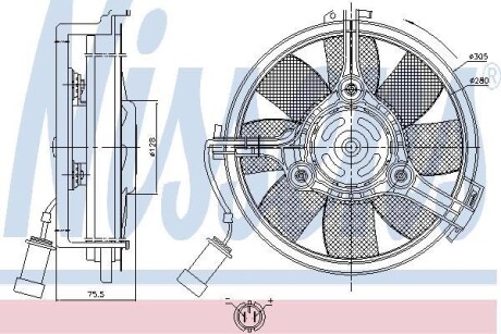 Вентилятор радіатора NISSENS 85546