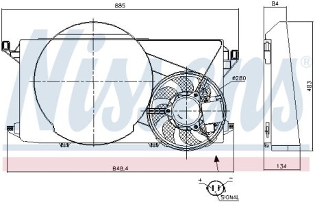 FORD Вентилятор радіатора 2.2/2.4TDCi 06- NISSENS 85825 (фото 1)