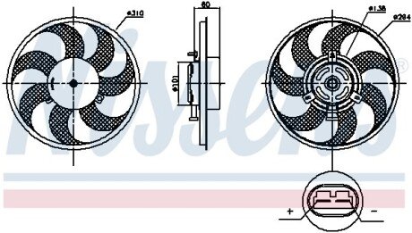 Вентилятор радіатора NISSENS 85879