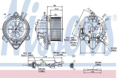 Вентилятор салону NISSENS 87042