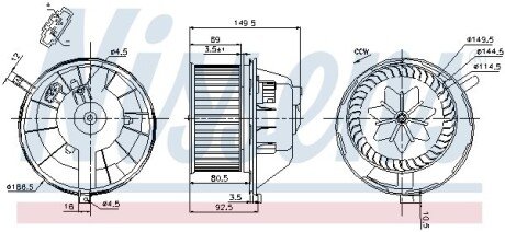 Вентилятор салону NISSENS 87144