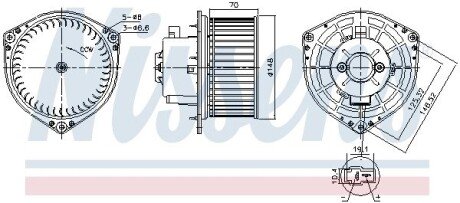 Вентилятор салона NISSENS 87454