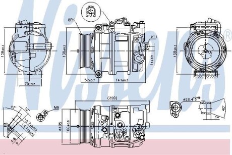Компресор кондиціонера NISSENS 890197