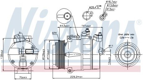 Компресор кондиціонера NISSENS 89022