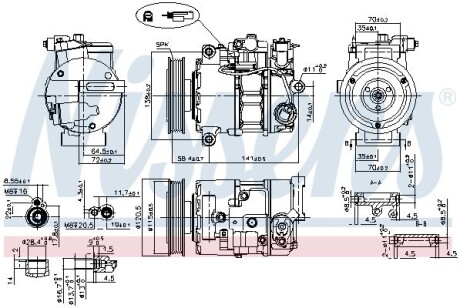 Компресор кондиціонера NISSENS 890764
