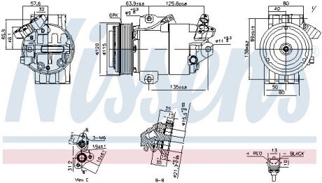 Компресор кондиціонера RENAULT KOLEOS (2008) NISSENS 891012