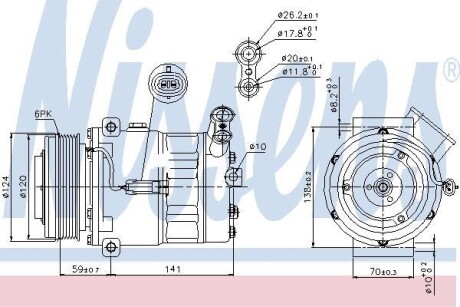 Компресор кондиціонера NISSENS 89343