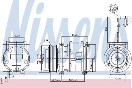 Компресор кондиціонера NISSENS 89355