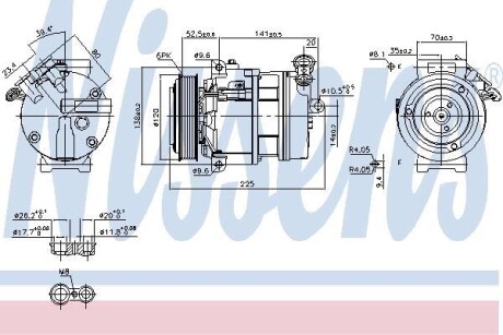 FIAT Компресор FREEMONT, SAAB, ALFA ROMEO NISSENS 89397