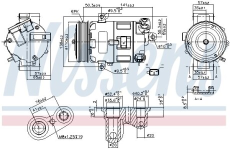 Компресор кондиціонера NISSENS 89400