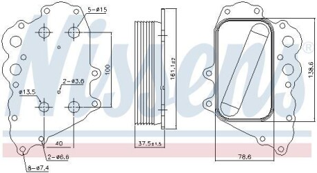 Радіатор масляний NISSENS 91108