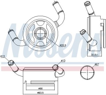 Радіатор оливний First Fit NISSENS 91191