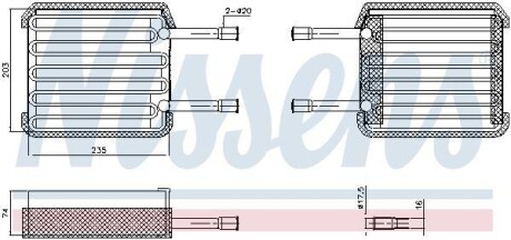 Випаровувач кондиціонера NISSENS 92017