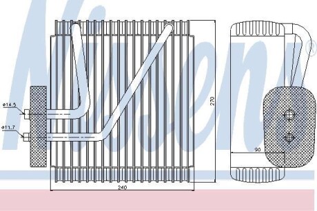 Випаровувач кондиціонера NISSENS 92161