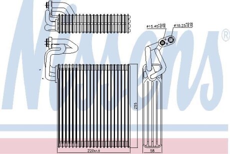 Випаровувач кондиціонера NISSENS 92214