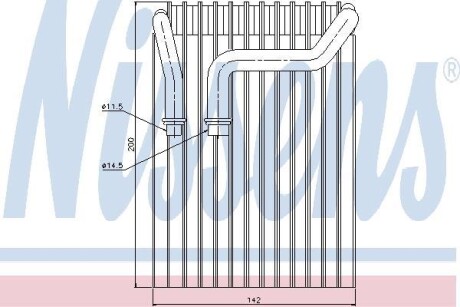 Випаровувач кондиціонера NISSENS 92237