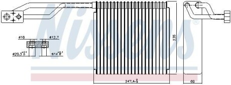 Випаровувач кондиціонера NISSENS 92326