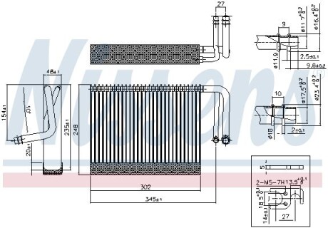 Випаровувач кондиціонера NISSENS 92327