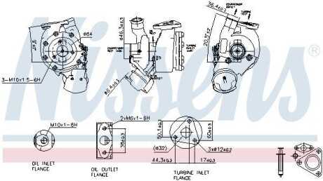 OPEL Турбіна ASTRA 04-, COMBO 04-, MERIVA 03- NISSENS 93186