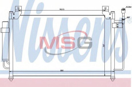 Конденсатор кондиціонера MAZDA CX-7 (ER) (07-) NISSENS 940049