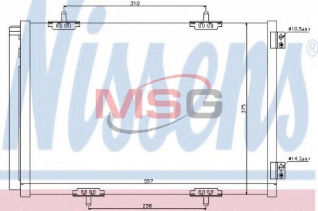 Радiатор кондицiонера NISSENS 940055