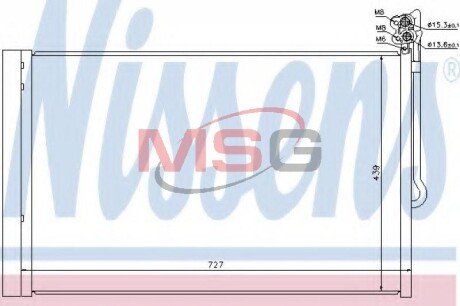 Радіатор кондиціонера PORSCHE Cayenne/ VW TOUAREG (7P) (10-) NISSENS 940157