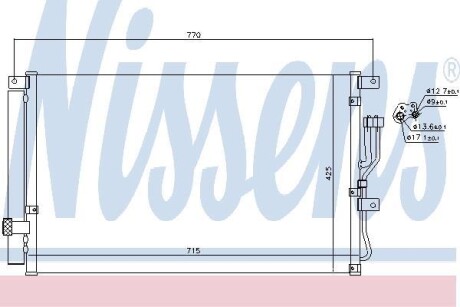 Радіатор кондиціонера NISSENS 940211