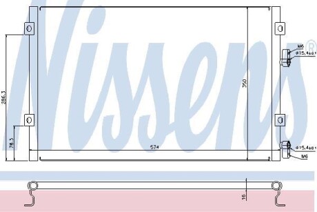 Радіатор кондиціонера NISSENS 940289