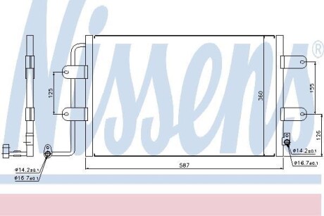 Радіатор кондиціонера NISSENS 940305