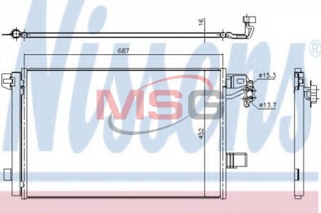 Радiатор кондицiонера NISSENS 940345