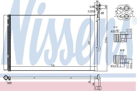 Радiатор кондицiонера NISSENS 940415