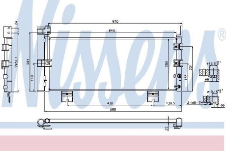 Радіатор кондиціонера NISSENS 940450