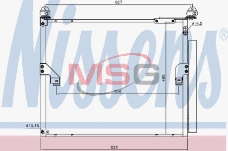 TOYOTA Радіатор кондиціонера (конденсатор) з осушувачем LAND CRUISER PRADO 4.0 V6 09- NISSENS 940508