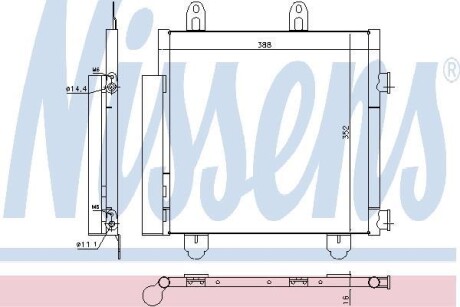 Радіатор кондиціонера NISSENS 940522