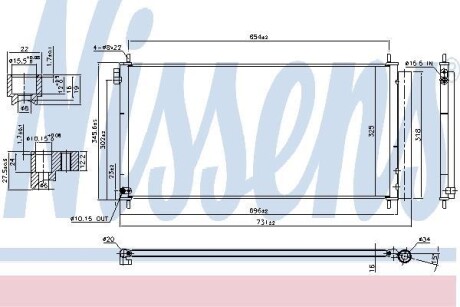 Радіатор кондиціонера NISSENS 940534