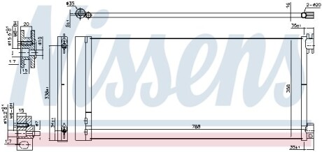 Радiатор кондицiонера NISSENS 940596