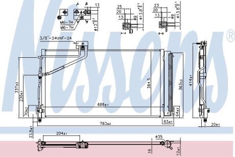 Радіатор кондиціонера NISSENS 940657
