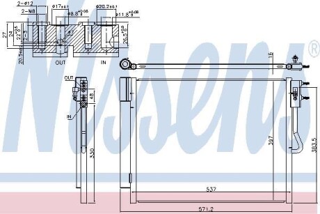 Радіатор кондиціонера NISSENS 940677