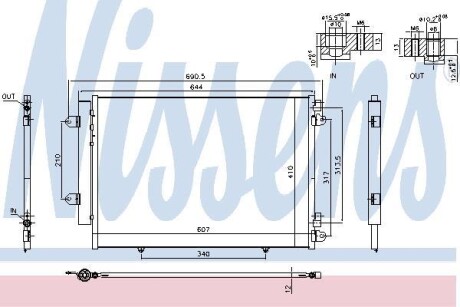 Радіатор кондиціонера NISSENS 940691