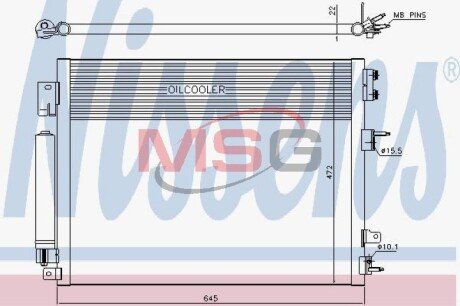 Радіатор кондиціонера NISSENS 940706