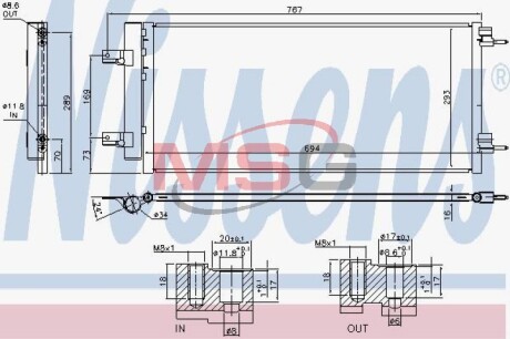 Радiатор кондицiонера NISSENS 940734