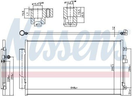 Радіатор кондиціонера NISSENS 941064