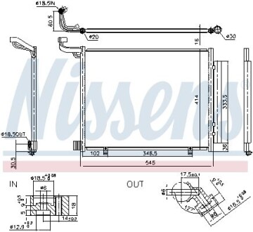 Радіатор кондиціонера NISSENS 941094