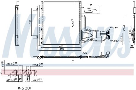 Радіатор кондиціонера NISSENS 941136